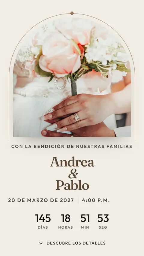 Invitación digital invitación de boda sencilla: diseño Umbral en Papel