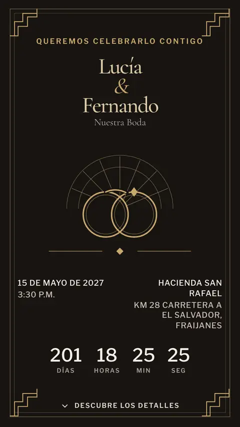 Invitación digital invitación de boda elegante: diseño Vínculo en Tinta